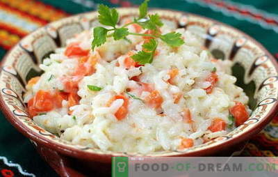 Rijst met wortelen - altijd vriendelijk! Zoet en pittig, gebakken, gekookt en gebakken - rijstgerechten met wortels: de beste recepten