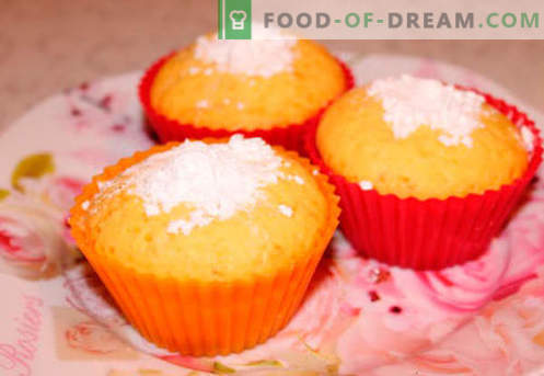 Cupcakes in siliconenblikken zijn de beste recepten. Hoe om snel en smakelijk muffins in siliconevormen te koken.