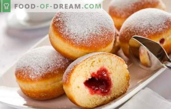 Donuts met jam - een traditie die al sinds de kindertijd bekend is. Hoe heerlijke donuts te bereiden met gefrituurde jam en oven
