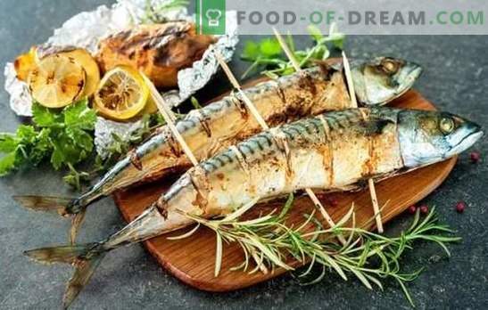 Gegrilde makreel is het beste recept voor marinade en serveren. Hoe makreel op de grill te bereiden met pittige en pittige sauzen