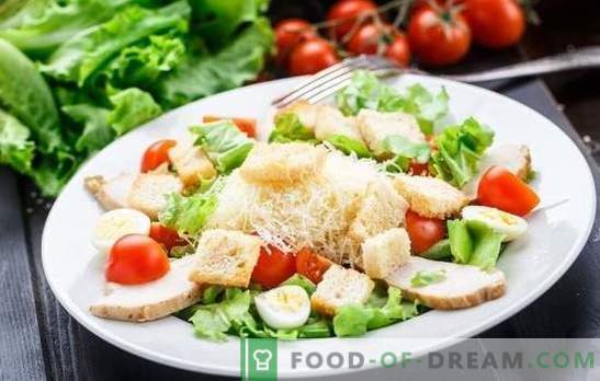 Caesar Salad: een klassiek, stapsgewijs recept voor een licht gerecht. Klassieke Caesarsalade met je favoriete saus voor stap-voor-stap recepten
