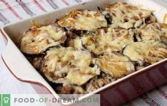 Braadpan gehakt en aubergine in de oven - een heerlijk diner! Recepten van verschillende stoofschotels van gehakt en aubergine in de oven
