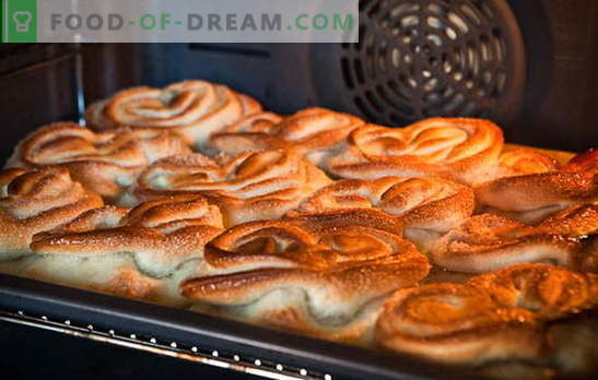 Broodjes met suiker - de meest eenvoudige en favoriete broodjes! Beste recepten: genieten van geurige broodjes met suiker, zoals Carlson?