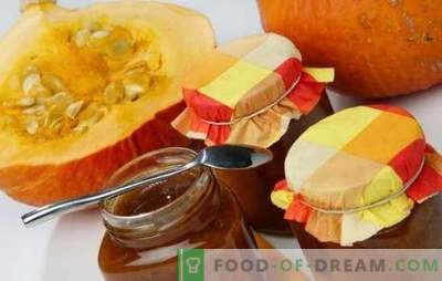 Pumpkin jam is een licht smakelijke delicatesse in reserve! Recepten zonnebloem pompoen jam met citrus, appels, noten