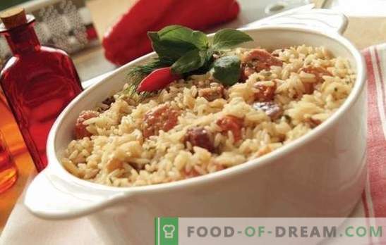 Rijst met vlees: stap-voor-stap recepten. Hoe kook je pilaf in potten, braadpan of bak in Chinese rijst met vlees (stap voor stap)