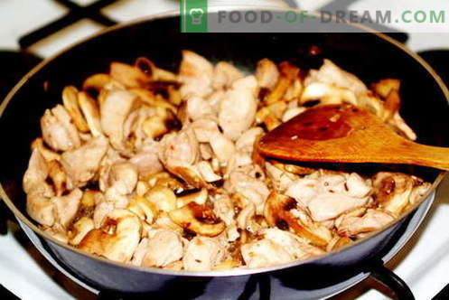 Champignons - de beste recepten. Hoe champignons en smakelijk te koken.