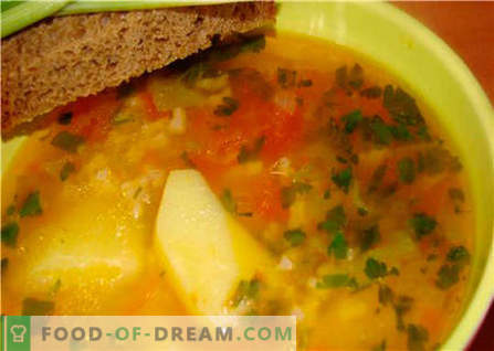 Soepen zonder vlees - de beste recepten. Hoe goede en smakelijke soep zonder vlees te maken.