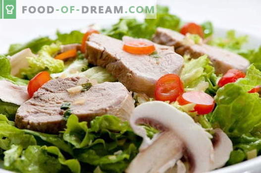 Varkensvleessalade - de beste recepten. Hoe goed en smakelijk koken salade van varkensvlees.