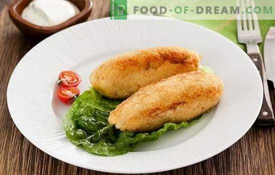 Zrazy fish - een eenvoudig, gezond en smakelijk gerecht. Recepten van visgerechten met champignons, eieren, kaas, zuurkomkommers