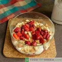 Trifle met aardbeien - een licht dessert