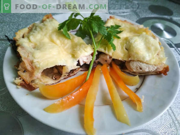 Recept voor bries met champignons en kip: een gerecht uit de Franse keuken, kookrecept met foto