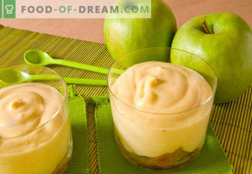 Apple-mousse - de beste recepten. Hoe je op een goede en heerlijke manier appelmousse bereidt.
